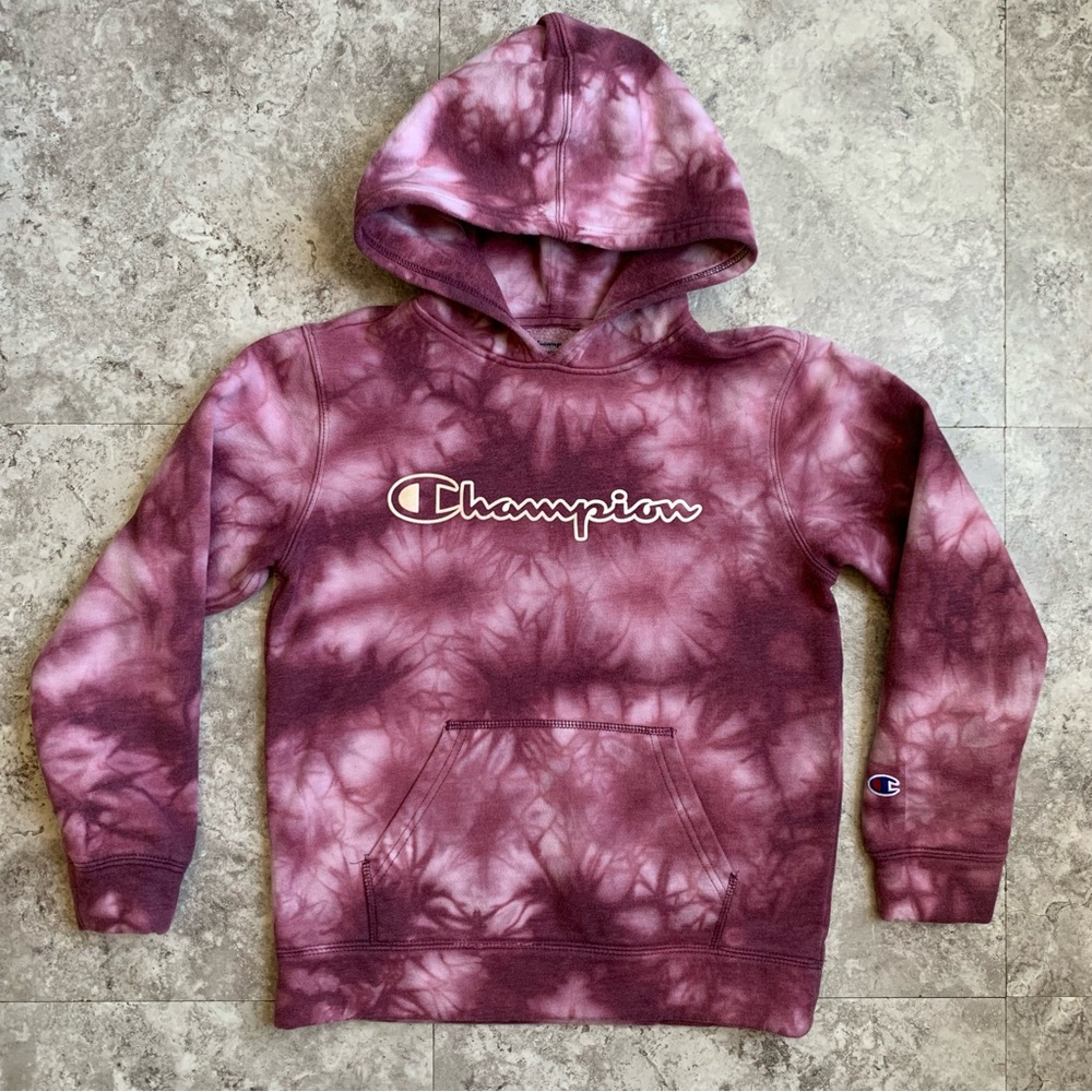 Champion Tie-Dye Maroon Hoodie